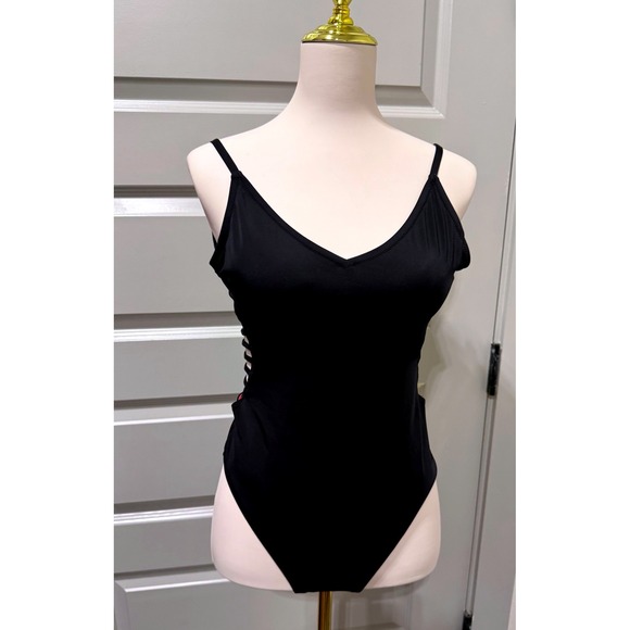 PINK Victoria's Secret Other - Victoria's Secret Pink One Piece Swimsuit, Strappy Sides, Black - Size Large